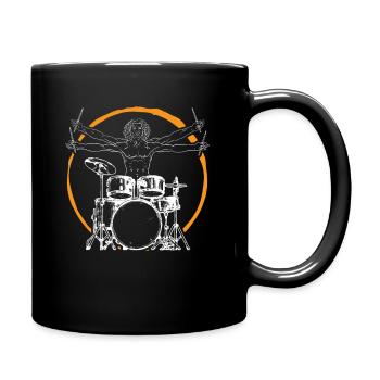 Baguettes de batteur - Mug uni - noir - Droite