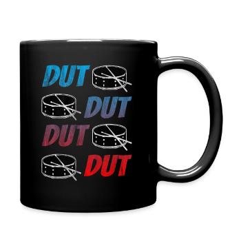 Batteur pilons tambour - Mug uni - noir - Droite
