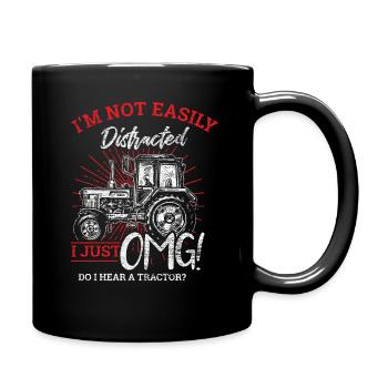 tracteur - Mug uni - noir - Droite