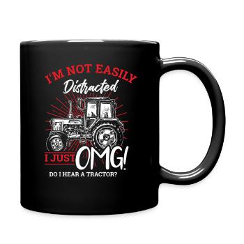 Traktor - Tasse einfarbig - Schwarz - Rechts
