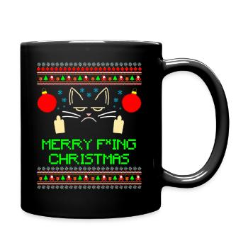 Merry Fucking Christmas Ugly Xmas - Mug uni - noir - Droite