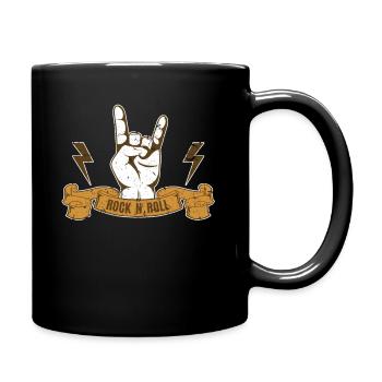 Rock and Roll - Tasse einfarbig - Schwarz - Rechts