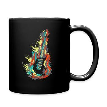 Gitarre Rock'n'Roll - Tasse einfarbig - Schwarz - Rechts