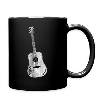 Gitarre - Tasse einfarbig - Schwarz - Rechts