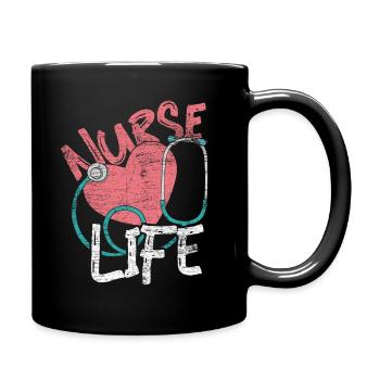 Krankenschwester Medizin - Tasse einfarbig - Schwarz - Rechts