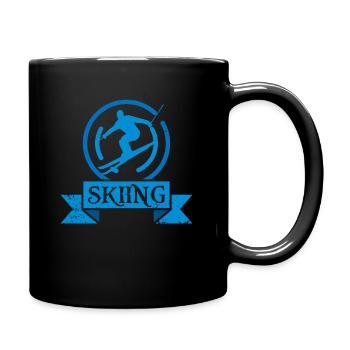 Le ski - Mug uni - noir - Droite