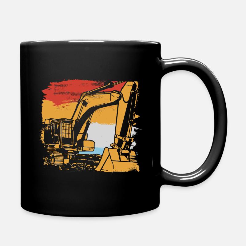 Bagger Schaufel - Tasse einfarbig - Schwarz