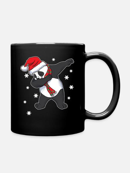 Panda Christmas Funny Dabbing Gift - Mug uni - noir