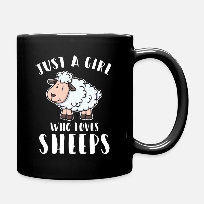 Schaf Liebe Mädchen Frau Schäfer Hirten Geschenk - Tasse einfarbig - Schwarz