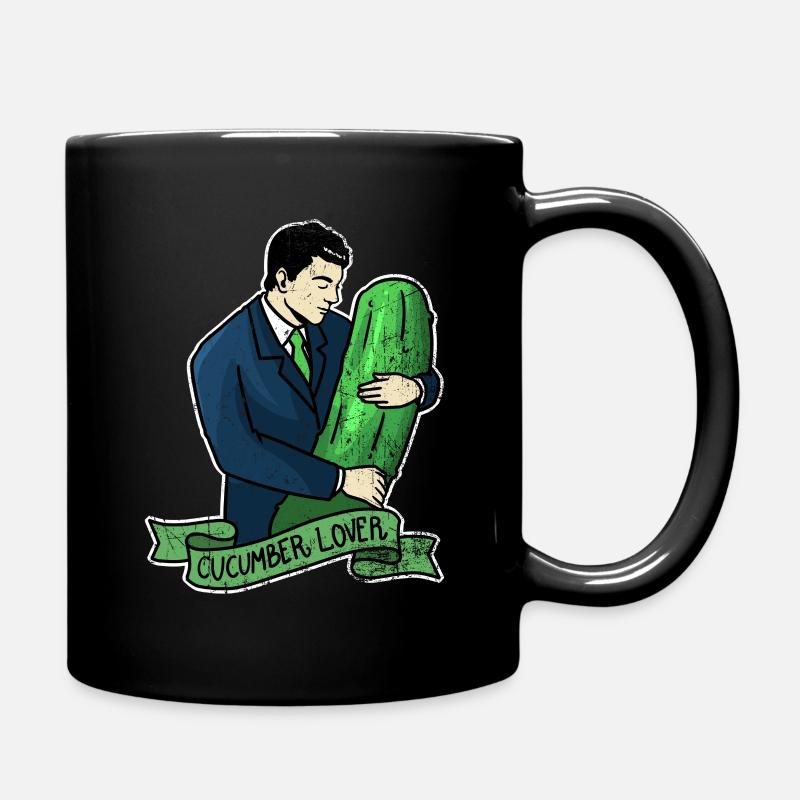 Gurkenliebhabe Pflanze Essen Gemüse Vegan Geschenk - Tasse einfarbig - Schwarz