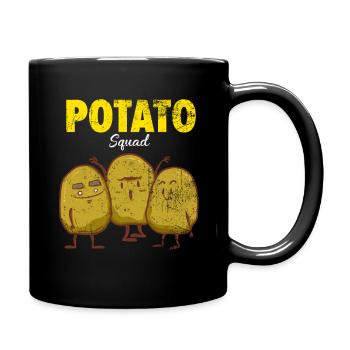 Kartoffel Squad Pommes frittes vegan Geschenk - Tasse einfarbig - Schwarz - Rechts