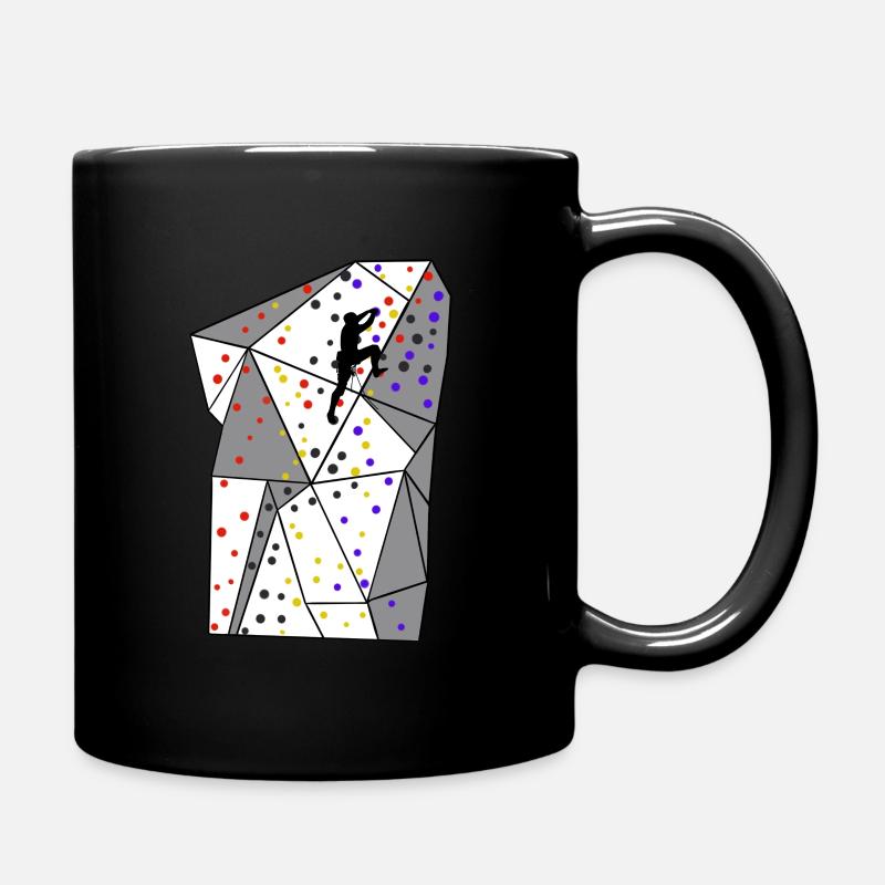 Klettern Bouldern Berge Geschenk Kletterwand - Tasse einfarbig - Schwarz