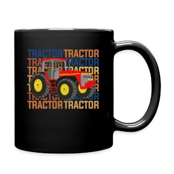 tractor - Full Colour Mug - black - Right