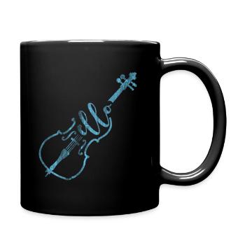 Cello Komponist - Tasse einfarbig - Schwarz - Rechts