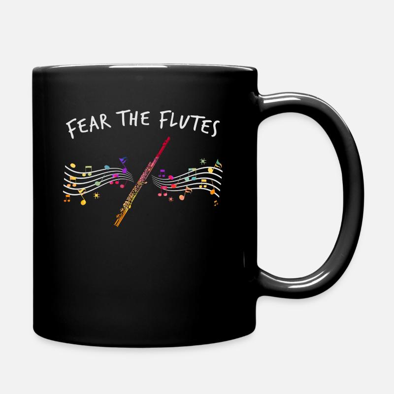 Flöte Instrument - Tasse einfarbig - Schwarz