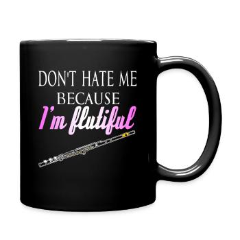 Flute flute player - Full Colour Mug - black - Right