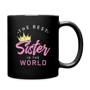 Best Big Sister Gift - Full Colour Mug - black - Right