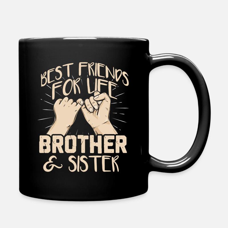 Frère et soeur amis - Mug uni - noir