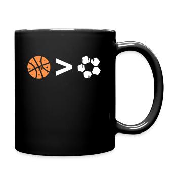 Basket-ball > mieux que le sport de football cadeau - Mug uni - noir - Droite