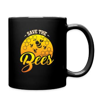 Abeilles - Mug uni - noir - Droite