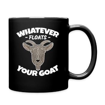 Lustiger Ziegen Spruch Wortspiel Ziege - Tasse einfarbig - Schwarz - Rechts