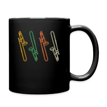 Posaune - Tasse einfarbig - Schwarz - Rechts