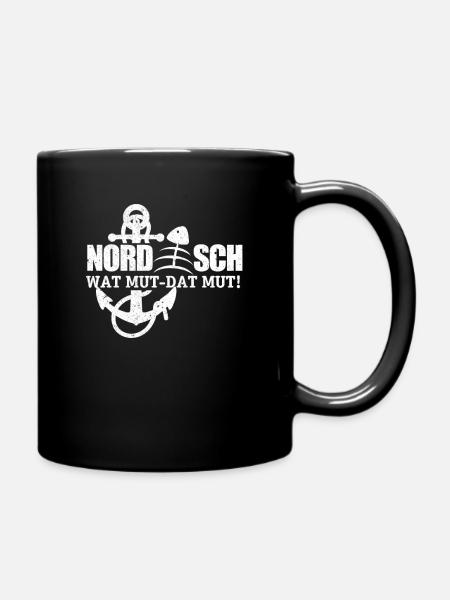 XASTY Nordisch Norden Meer Küste See Watt Wat Mut - Tasse einfarbig - Schwarz
