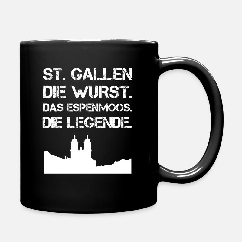 St Gallen die legende espenmoos wurst geschenk - Tasse einfarbig - Schwarz