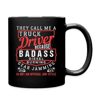 Truck Driver Job Title - Full Colour Mug - black - Right
