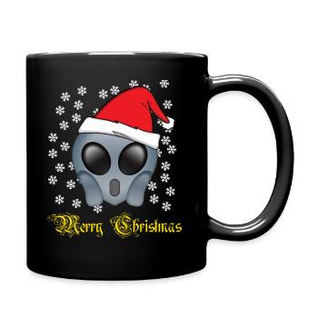 Weihnachten Alien Merry Christmas Geschenk - Tasse einfarbig - Schwarz - Rechts