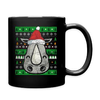 Rhino Ugly Christmas - Mug uni - noir - Droite