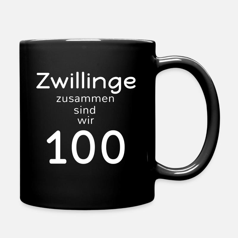 Geburtstag 50 Jahre Zwillinge Lustig Fun Geschenk - Tasse einfarbig - Schwarz
