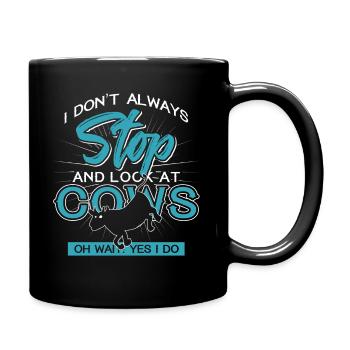 cow - Full Colour Mug - black - Right
