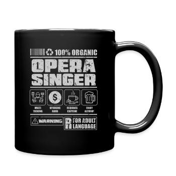Sänger Oper - Tasse einfarbig - Schwarz - Rechts