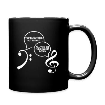Music sheet music key - Full Colour Mug - black - Right