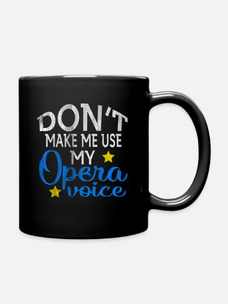 Oper Stimme - Tasse einfarbig - Schwarz