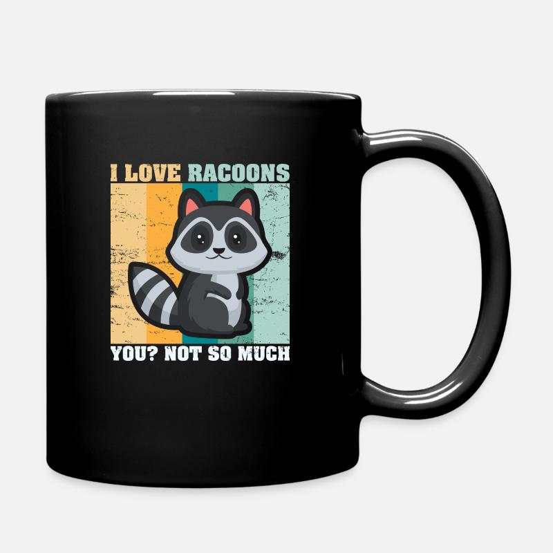 Waschbär - Tasse einfarbig - Schwarz