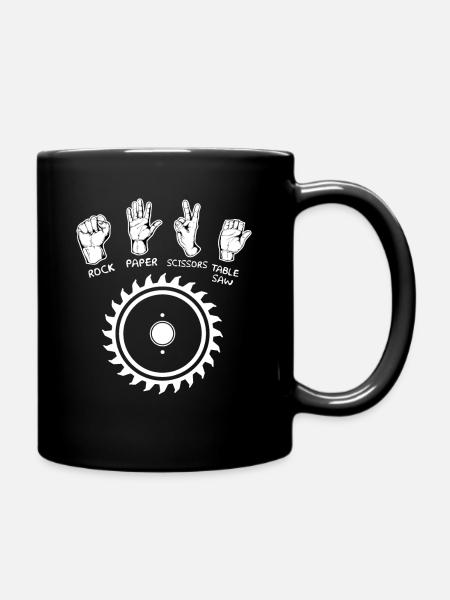Zimmermann Säge - Tasse einfarbig - Schwarz