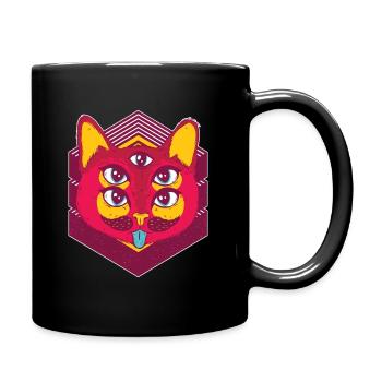 chat - Mug uni - noir - Droite