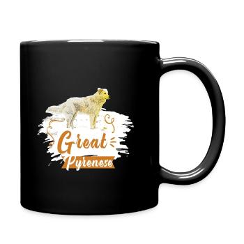 Great Pyrenees Pyrenees Dog Dog Dog - Full Colour Mug - black - Right