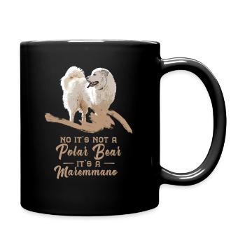 Not a polar bear - Its a Maremmano Abruzzese - Full Colour Mug - black - Right