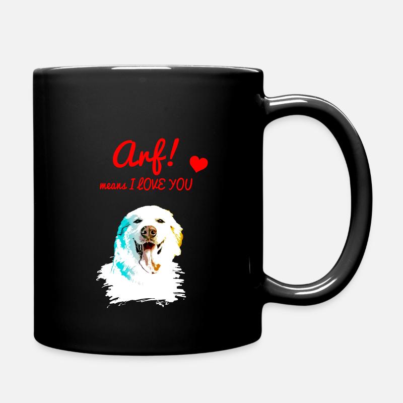 Arf means I love you - Maremmano - Tasse einfarbig - Schwarz