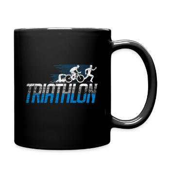 Triathlon - Tasse einfarbig - Schwarz - Rechts