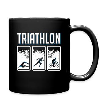 Triathlon - Full Colour Mug - black - Right