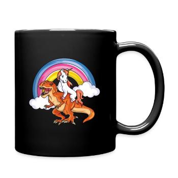 Cadeau de dinosaure arc-en-ciel de dinosaure T-Rex de Licorne - Mug uni - noir - Droite