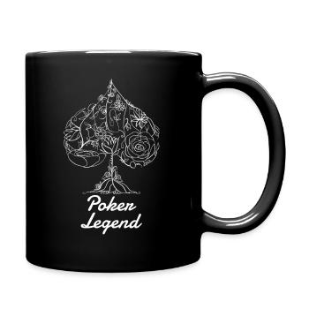 Poker Legende - Poker - Poker T-Shirt - Tasse einfarbig - Schwarz - Rechts