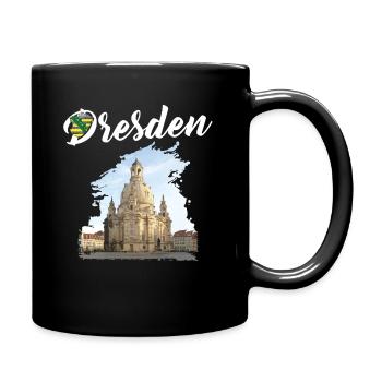 Stadt Dresden - Frauenkirche - Limited Edition - Tasse einfarbig - Schwarz - Rechts