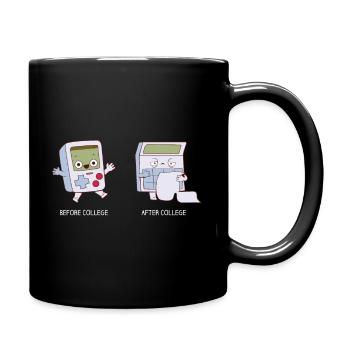 Avant après les études collégiales - Mug uni - noir - Droite