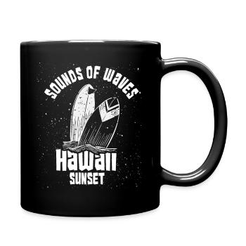 Vagues d'Hawaï - Mug uni - noir - Droite