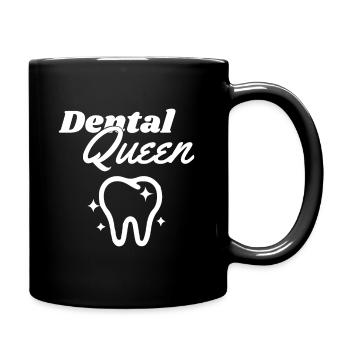 Zahnarzt - Zahnarzt T-Shirt - Dentist - Königin - Tasse einfarbig - Schwarz - Rechts